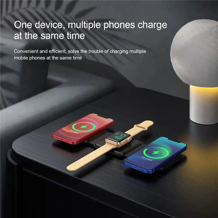 3 in 1 Foldable Wireless Charger Station
