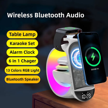 NEW - Wireless Charging Station with speaker and Nightlight